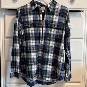 L.L. Bean Women’s Blue Plaid Shirt